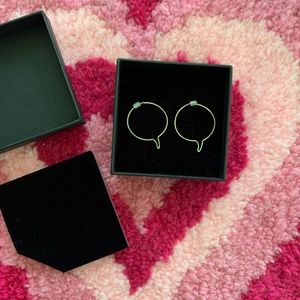 Speech Bubble Golden Earrings